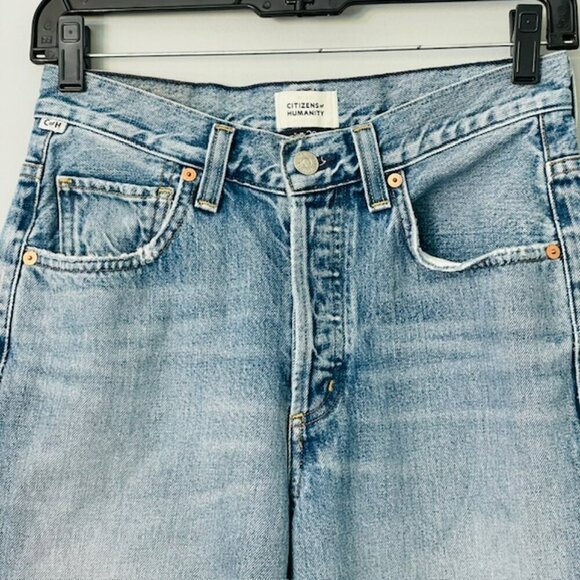 Citizens of Humanity Premium Vintage V Front Wide Leg Elodie Destruction 25 - Picture 4 of 14